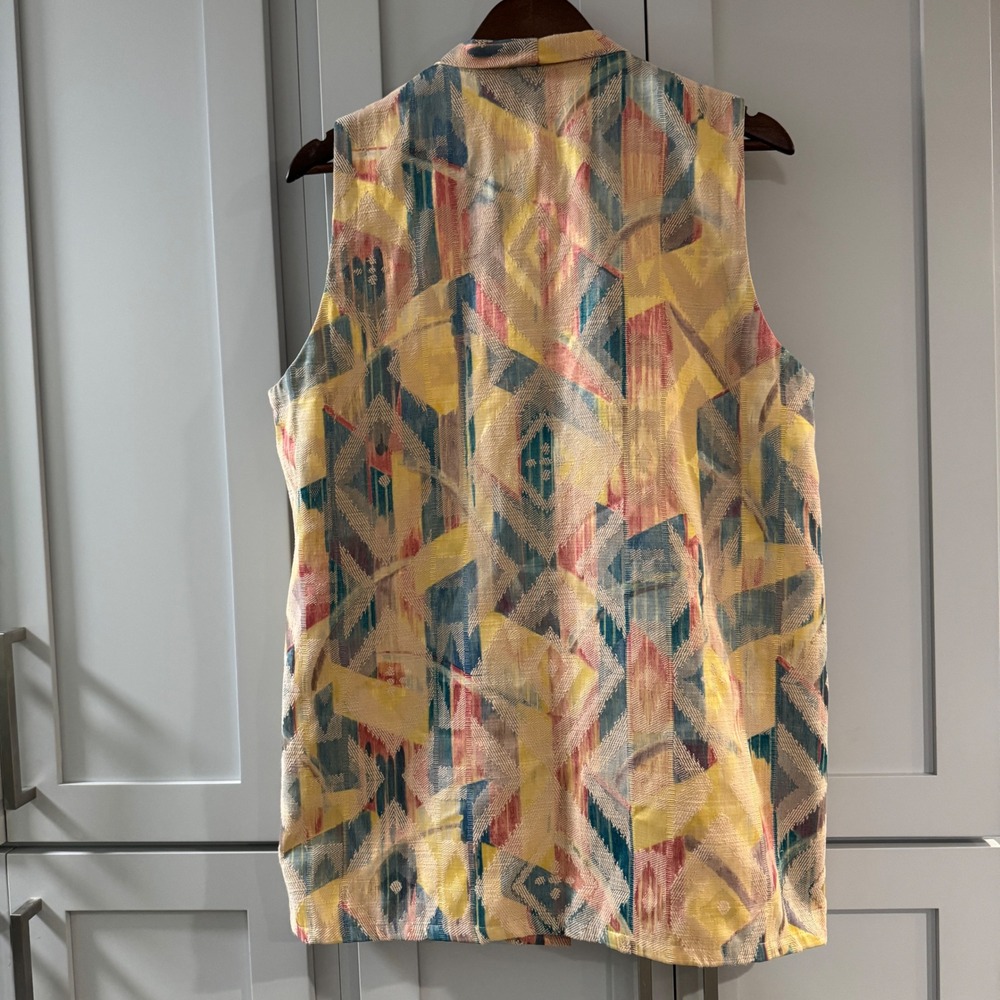 Vintage Styles de Santa Fe Bohemian Abstract Aztec Geometric Vest Women's XL - Picture 2 of 5